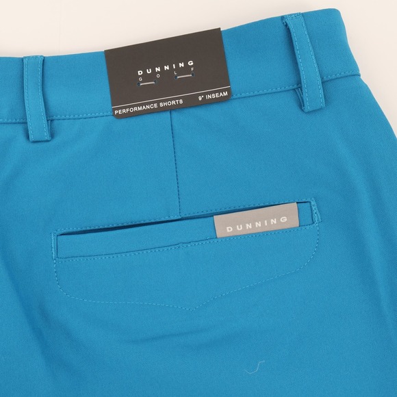 dunning Other - Dunning Golf Performance Shorts Mens 34 9" Inseam Turquoise Blue NEW MSRP $98